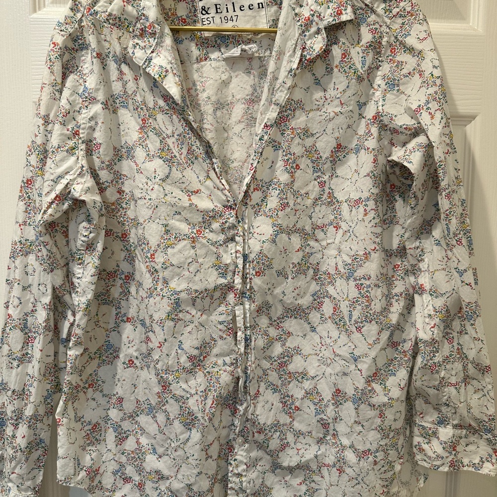 Frank & Eileen Multicolor Floral Shirt size L